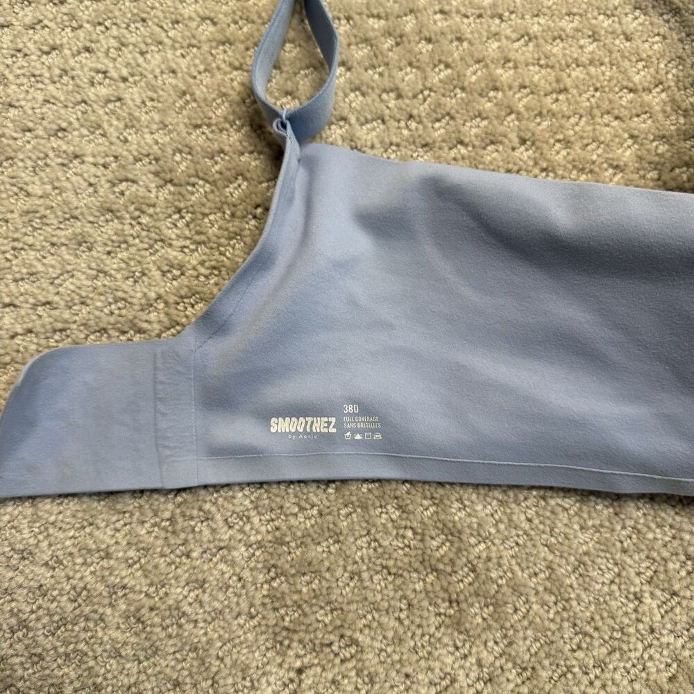 Aerie 38D Bra Blue Real Sunnie Full Coverage Underwire Back Closure T Shirt Bra - Picture 6 of 9